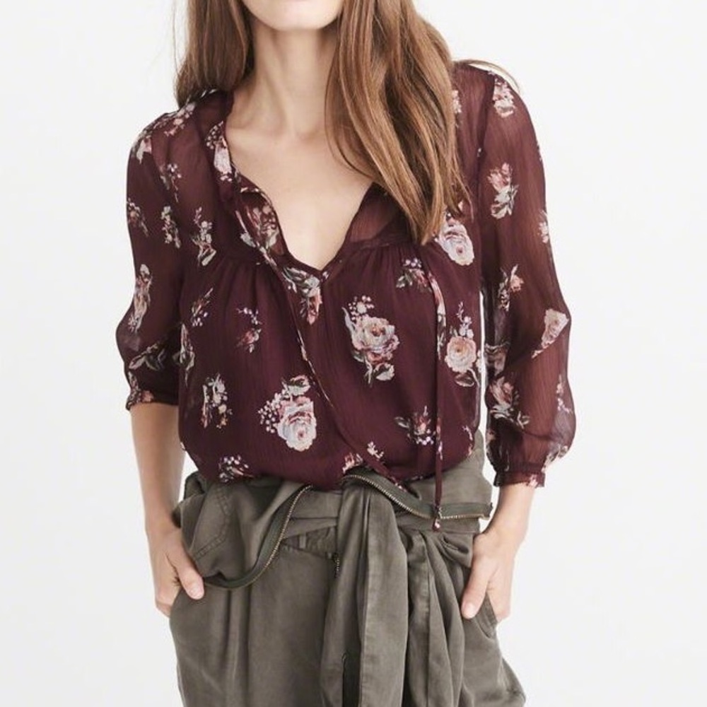 DONATED: A&F | Floral Print Blouse